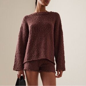 ZULU & ZEPHYR boucle knit organic cotton-blend sweater